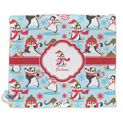 Christmas Penguins Security Blanket - Single Sided (Personalized)
