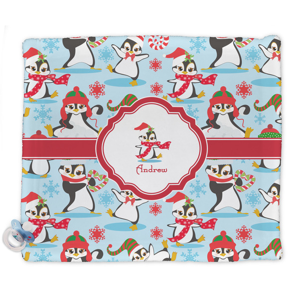 Custom Christmas Penguins Security Blankets - Double Sided (Personalized)