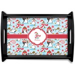 Christmas Penguins Wooden Tray (Personalized)