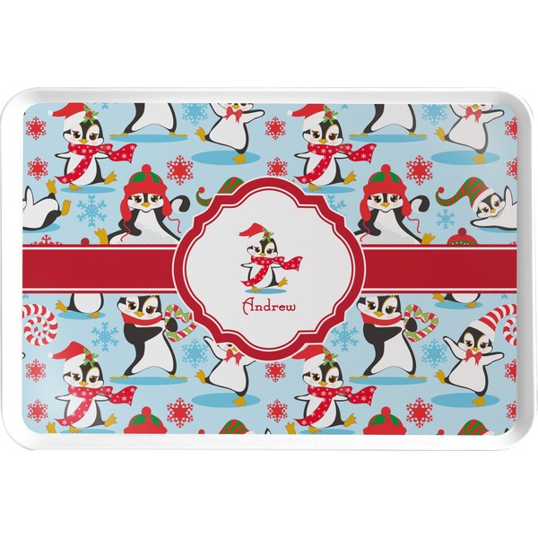 Custom Christmas Penguins Serving Tray (Personalized)