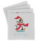 Christmas Penguins Set of 4 Sandstone Coasters - Front View