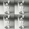 Christmas Penguins Set of Four Engraved Beer Glasses - Individual View