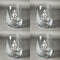 Christmas Penguins Set of Four Personalized Stemless Wineglasses (Approval)