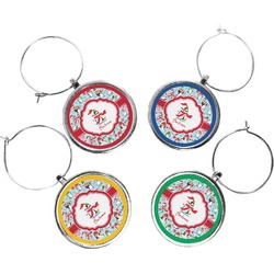 Christmas Penguins Wine Charms (Set of 4) (Personalized)