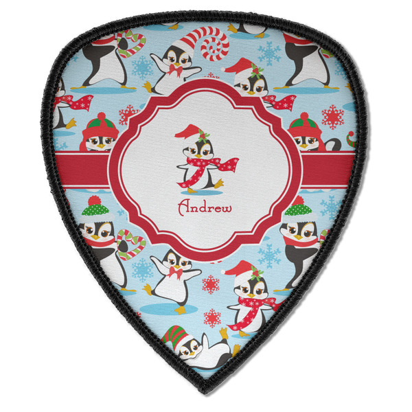 Christmas Penguins Shield Patch