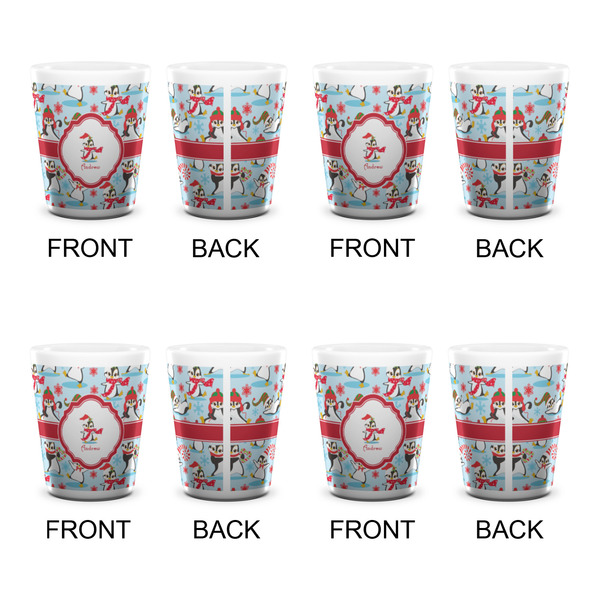 Christmas Penguins Shot Glass - White - Set of 4 - APPROVAL