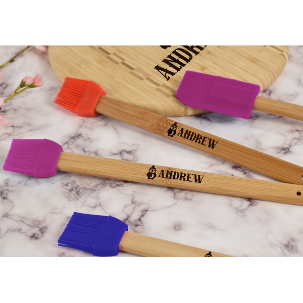 Christmas Penguins Silicone Brush - Purple - Lifestyle