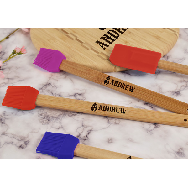 Christmas Penguins Silicone Brush - Red - Lifestyle