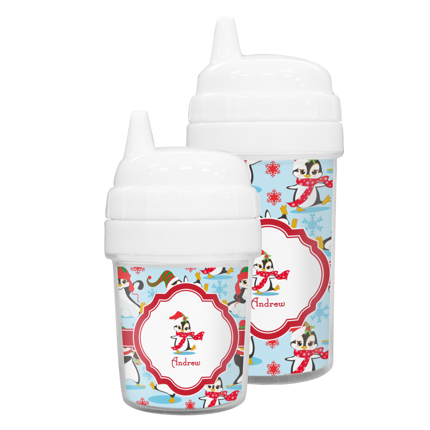 Personalized Red and Black Pirate Mouse Ears Toddler Cup with Lid and Built in Straw Sippy Cup 