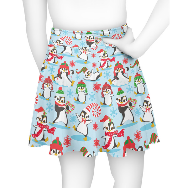 Christmas Penguins Skater Skirt - Back
