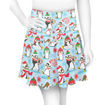Christmas Penguins Skater Skirt - X Large