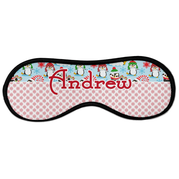 Custom Christmas Penguins Sleeping Eye Masks - Large (Personalized)