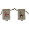 Christmas Penguins Small Burlap Gift Bag - Front and Back