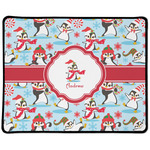 Christmas Penguins Large Gaming Mouse Pad - 12.5" x 10" (Personalized)