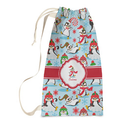 Christmas Penguins Laundry Bags - Small (Personalized)