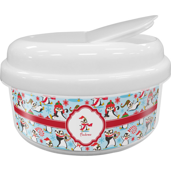 Custom Christmas Penguins Snack Container (Personalized)