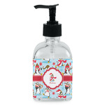Christmas Penguins Glass Soap & Lotion Bottle - Single Bottle (Personalized)