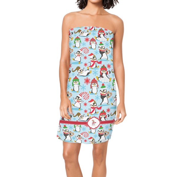 Custom Christmas Penguins Spa / Bath Wrap (Personalized)