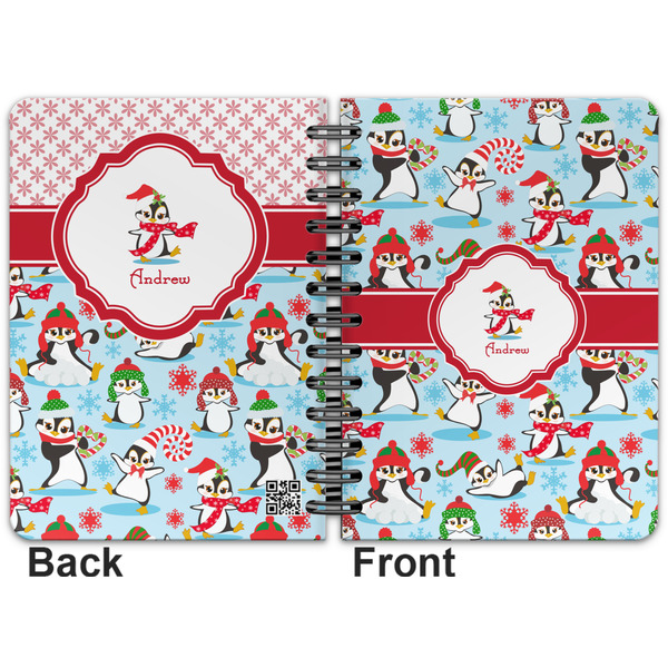 Christmas Penguins Spiral Journal 5 x 7 - Apvl