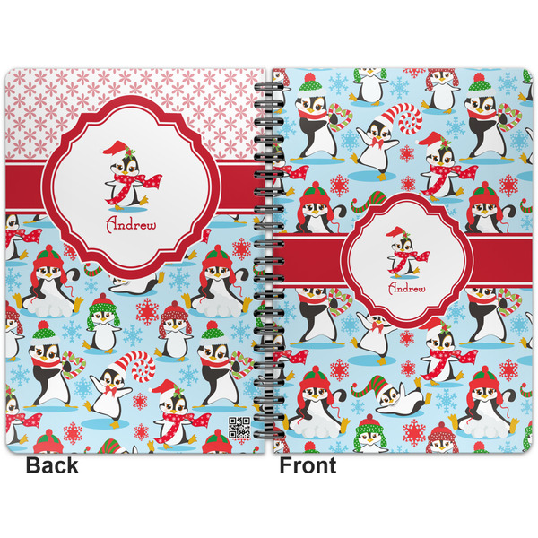 Christmas Penguins Spiral Journal 7 x 10 - Apvl