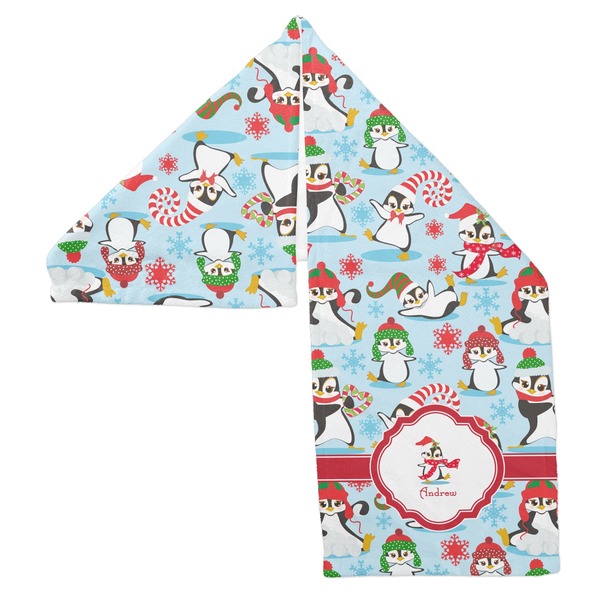 Christmas Penguins Sports Towel Folded - Both Sides Showing