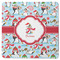 Christmas Penguins Square Rubber Backed Coaster (Personalized)