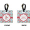 Christmas Penguins Square Luggage Tag (Front + Back)