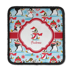 Christmas Penguins Iron On Square Patch w/ Name or Text