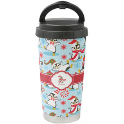 Christmas Penguins Stainless Steel Coffee Tumbler (Personalized)