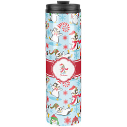 Christmas Penguins Stainless Steel Skinny Tumbler - 20 oz (Personalized)