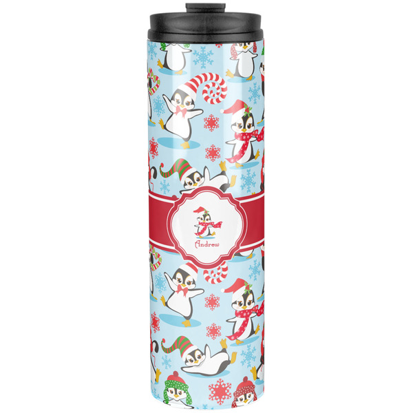 Christmas Penguins Stainless Steel Tumbler 20 Oz - Front