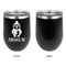 Christmas Penguins Stainless Wine Tumblers - Black - Single Sided - Approval