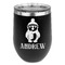 Christmas Penguins Stemless Stainless Steel Wine Tumbler - Black - Single Sided (Personalized)