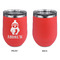 Christmas Penguins Stainless Wine Tumblers - Coral - Single Sided - Approval