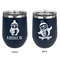 Christmas Penguins Stainless Wine Tumblers - Navy - Double Sided - Approval