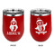 Christmas Penguins Stainless Wine Tumblers - Red - Double Sided - Approval