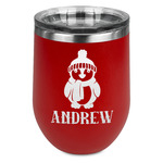 Christmas Penguins Stemless Stainless Steel Wine Tumbler - Red - Double Sided (Personalized)