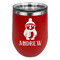 Christmas Penguins Stainless Wine Tumblers - Red - Double Sided - Front