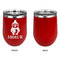 Christmas Penguins Stainless Wine Tumblers - Red - Single Sided - Approval