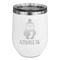 Christmas Penguins Stainless Wine Tumblers - White - Double Sided - Front