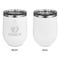 Christmas Penguins Stainless Wine Tumblers - White - Single Sided - Approval