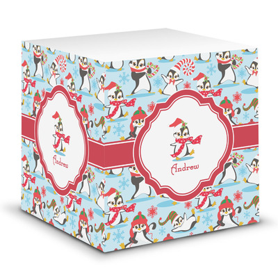 Christmas Penguins Sticky Note Cube (Personalized)