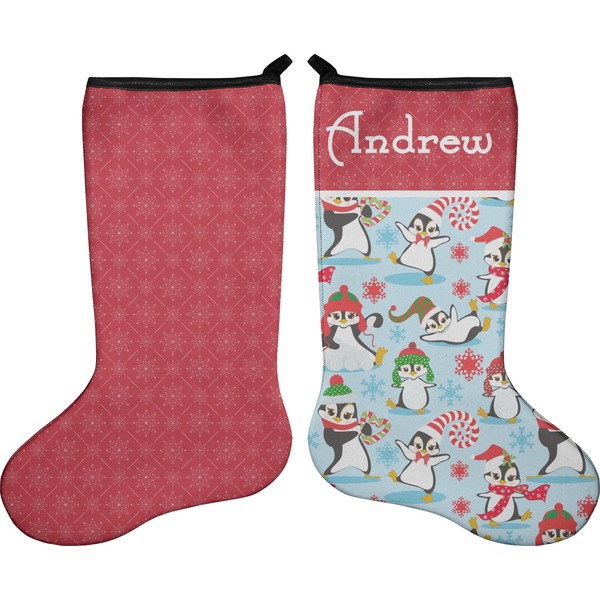 Christmas Penguins Stocking - Double-Sided - Approval