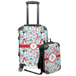 Christmas Penguins Kids 2-Piece Luggage Set - Suitcase & Backpack (Personalized)