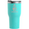 Christmas Penguins Teal RTIC Tumbler (Front)