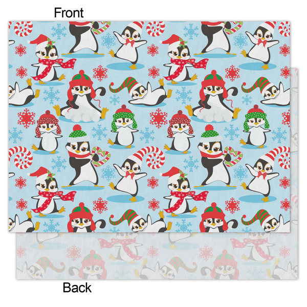 Christmas Penguins Tissue Paper - Heavyweight - Medium - Front & Back