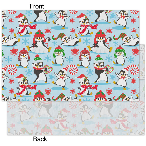 Christmas Penguins Tissue Paper - Heavyweight - XL - Front & Back