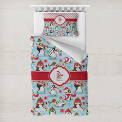 Christmas Penguins Toddler Bedding Set - With Pillowcase (Personalized)