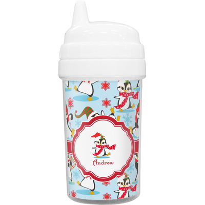 Custom Christmas Penguins Sippy Cup (Personalized)