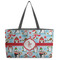 Christmas Penguins Tote w/Black Handles - Front View